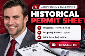 historical permit sheet, property record layout, rpr submission plan