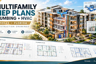 create texas florida multifamily mep plumbing hvac construction plans