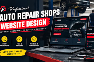 build auto repair website mechanic website, auto shop website car repair website