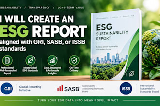 create an esg report aligned with gri sasb or issb standards