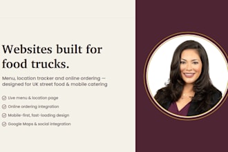 uk food truck website design street food online menu ordering delivery locations