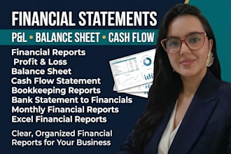 prepare financial statements, profit loss, balance sheet and cash flow reports