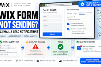 fix your wix contact form not sending emails and lead notifications