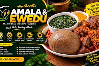 prepare delicious authentic amala and ewedu with assorted meat