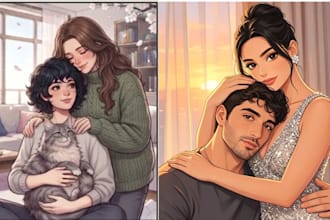 draw bl couple art manhwa boy love in romantic illustration and yaoi oc ship art