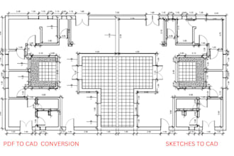 convert PDF or sketches to autocad  dwg  or revit rvt files