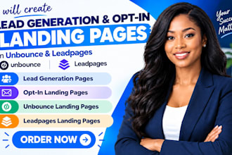 create lead generation and opt in landing pages in unbounce and leadpages