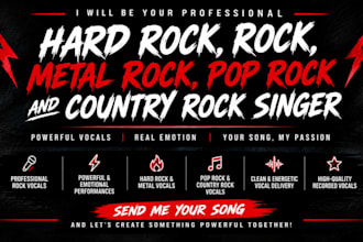 powerful hard rock, metal rock, pop rock, country rock singer