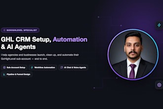set up and automate your gohighlevel CRM and ai agents