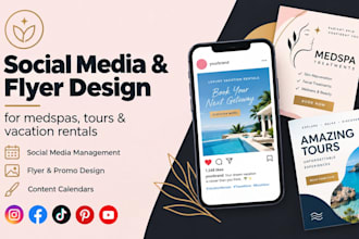 do medspa, tourism and vacation rental social media marketing manager, designer