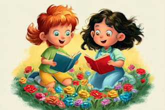 create magical fantasy children storybook illustrations and covers