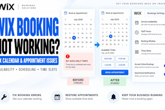 fix wix booking calendar not working appointment scheduling and availability