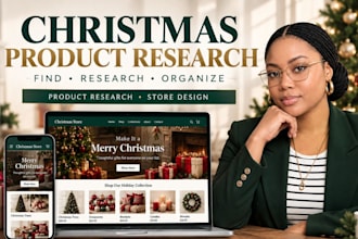 do christmas product research design christmas shopify store
