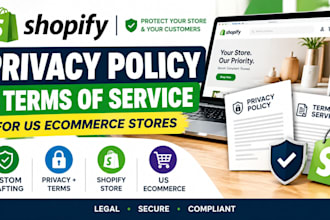 draft shopify privacy policy and terms of service for your US store