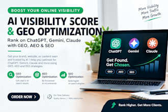 build ai visibility score to rank in chatgpt, gemini, claude with GEO, aeo, SEO