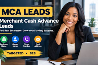 provide exclusive mca leads and merchant cash advance leads