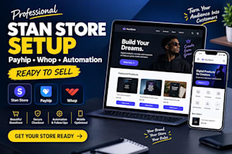 setup stan store, payhip, whop checkout and automation
