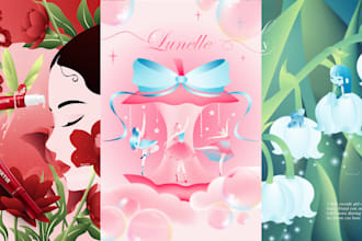 design a creative illustrated poster in adobe illustrator