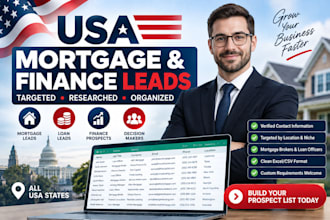 generate exclusive mortgage and finance leads in the USA