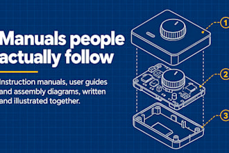 write instruction manual, user guide and assembly instructions