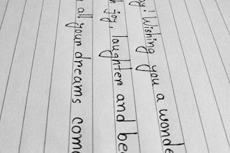 handwrite notes, letters and documents