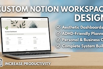 design custom aesthetic notion template and dashboard