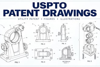 draw uspto utility patent drawings, patent figures and patent illustrations