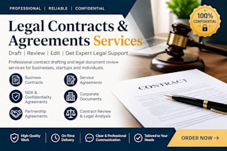 draft, review, and edit professional legal contracts and agreements