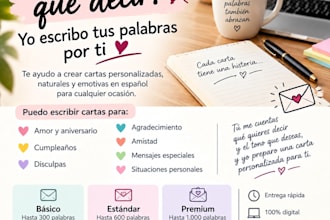 write a personalized letter in spanish for occasion