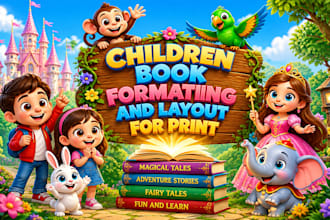 children book formating and layout for print