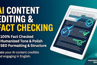 do ai content formatting, fact checking, humanizing editing