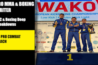 write professional boxing and ufc fight articles