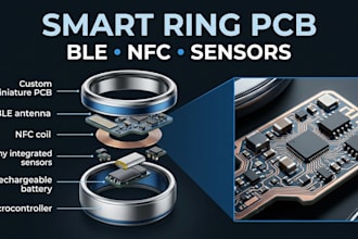 design smart ring pcb with ble nfc and sensors