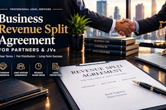write a business revenue split agreement for partners and jvs