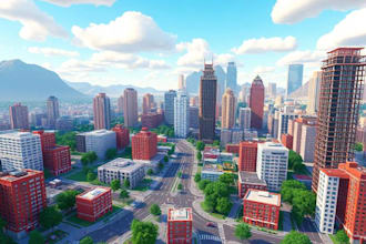 design roblox game map with custom terrain, 3d environment, buildings and asset