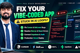 fix and complete your cursor, bolt or v0 app