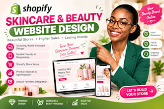 design luxury skincare beauty shopify store website