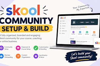 build, set up and customize your skool community