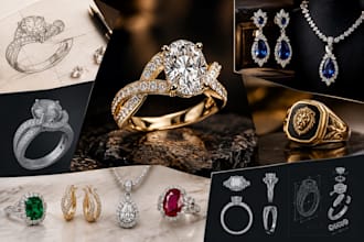 design luxury jewelry, high jewelry, bespoke rings, necklaces and cad