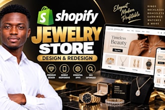 design or redesign shopify jewelry store for rings, watches and gold accessories