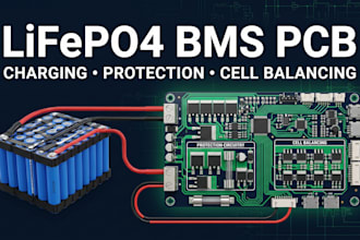 design lifespano4 bms pcb for battery charging monitoring and protection
