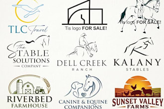 design your equestrian equine horse dog pet farm animal logo within 24 hours