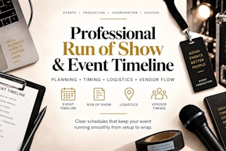 create your professional event run of show