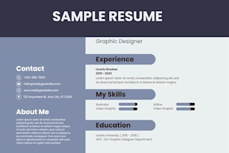 design modern professional CV resume and cover letter