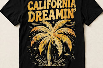 design modern vintage retro t shirt designs for your brand