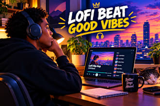 create relaxing lofi hip hop beats royalty free for youtube, spotify