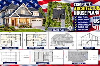 permit usa architectural plans, house plan, adu, garage plans, mep, framing plan