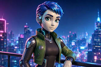 make custom sci fi warrior and alien character art