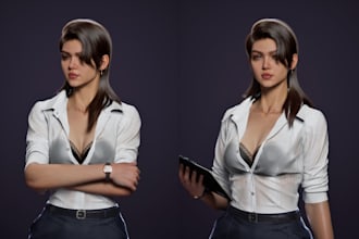create 3d metahuman character daz3d cc4 for videogame or cinematic