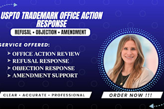 respond to uspto trademark office action, refusal, objection and response